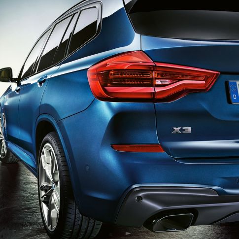 BMW X3 M40i, three quarter rear shot with LED rear lights BMW X3 M40i, three quarter rear shot with LED rear lights
