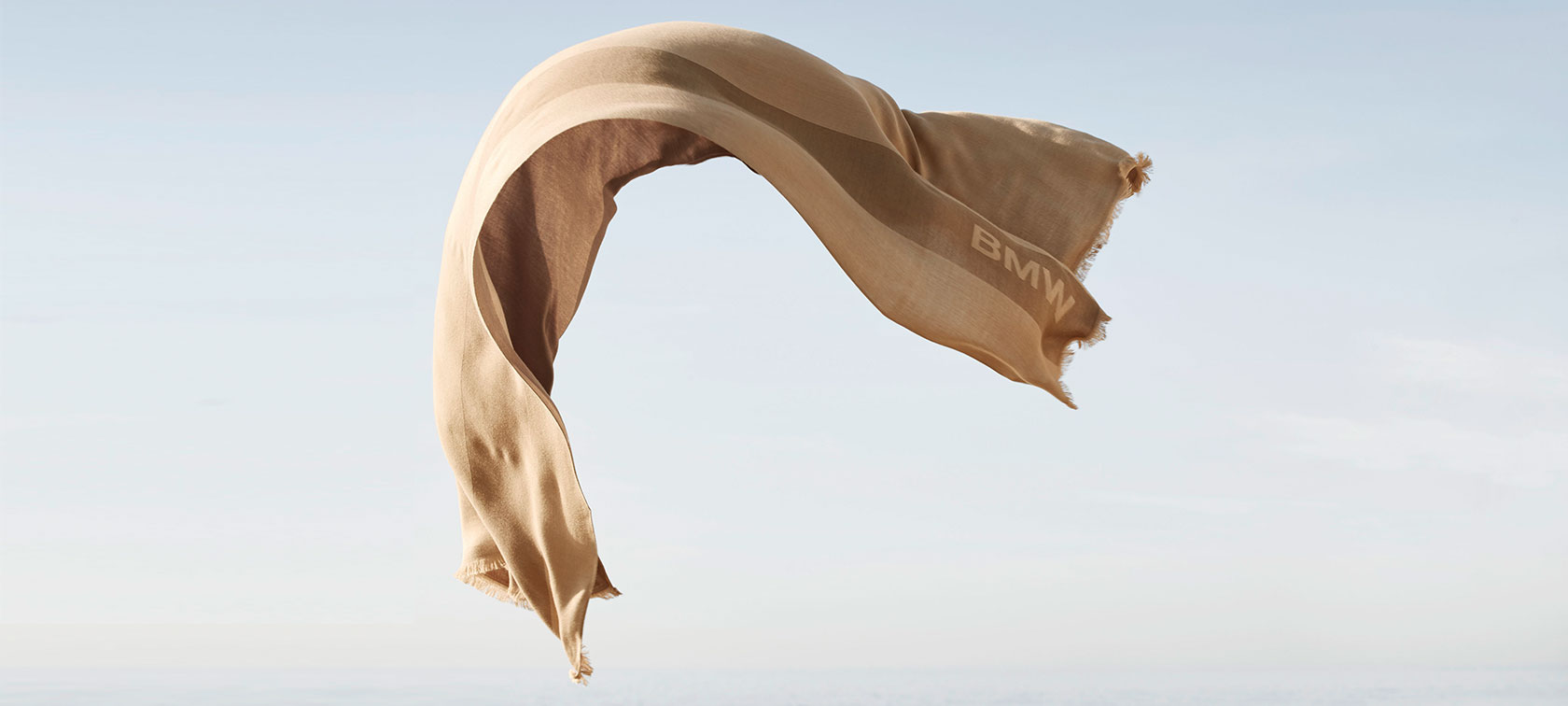 BMW Summer Scarf. The BMW Summer Scarf is fluttering in the wind.