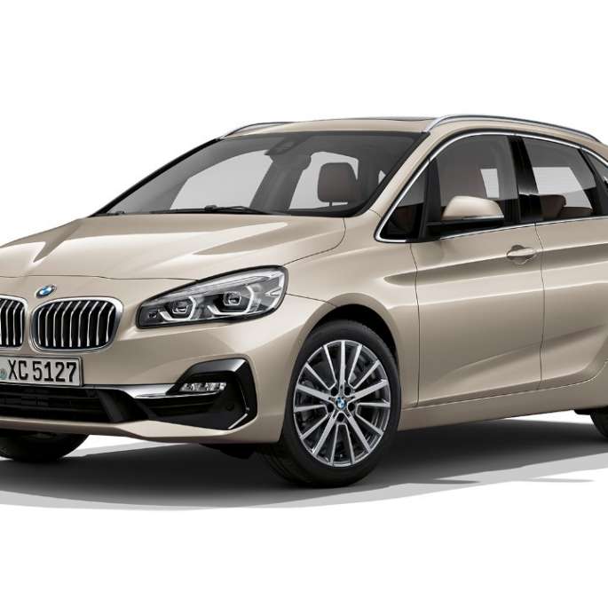 BMW 2 Series Active Tourer Model Luxury Line 225i xDrive F45 2018 Jucaro Beige metallic three-quarter front view