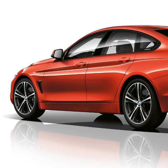 BMW 4 Series Gran Coupé, Model Sport Line three-quarter rear shot